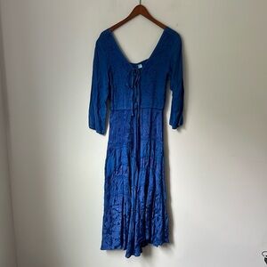 Women’s long corset Renaissance Fairycore maxi dress Cottagecore Sz OS =